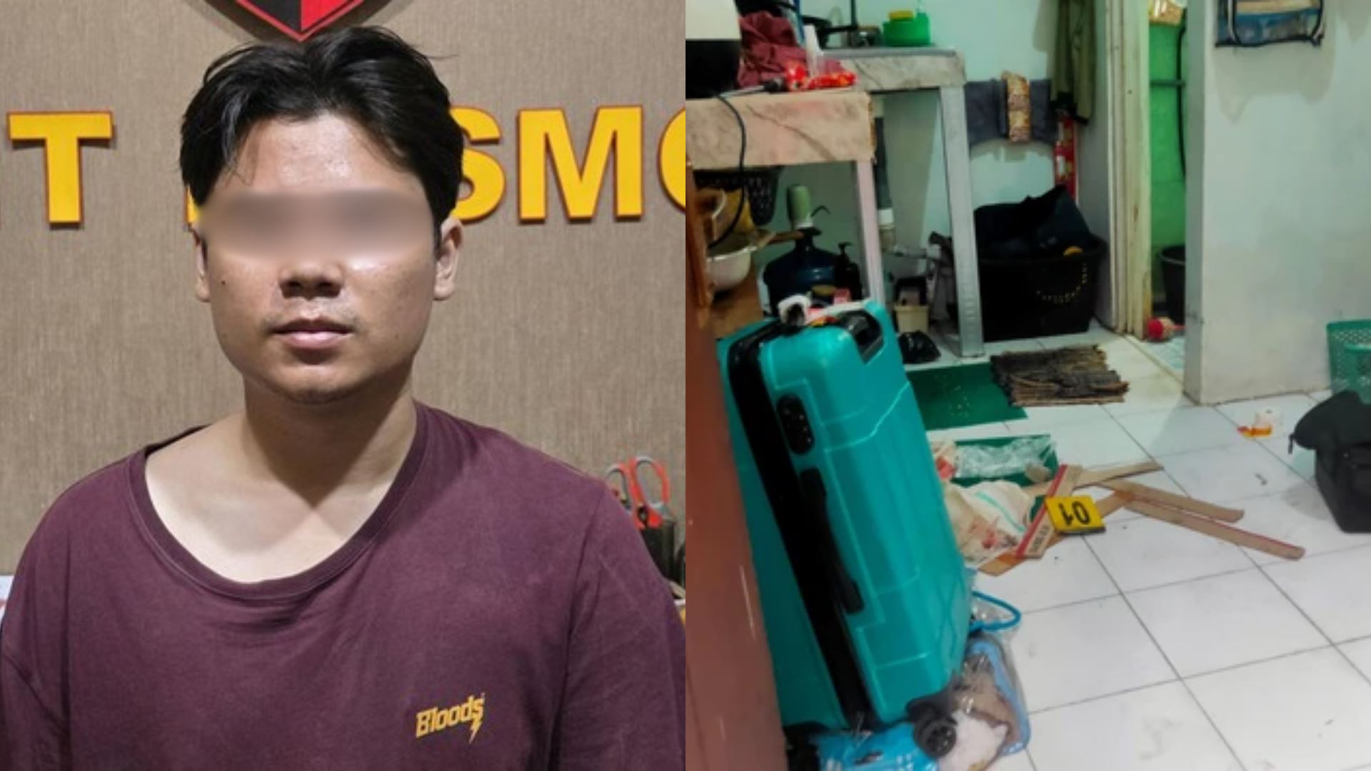 wanita dibunuh kejam di surabaya: 65 cebisan daging ditemui, 239 pecahan tulang disorok