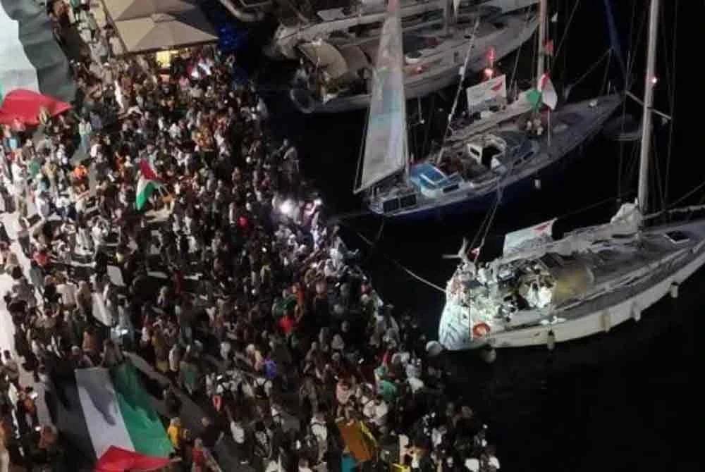 konvoi bantuan ke gaza: 9 kapal belayar, 6 lagi sedia pecahkan kepungan israel
