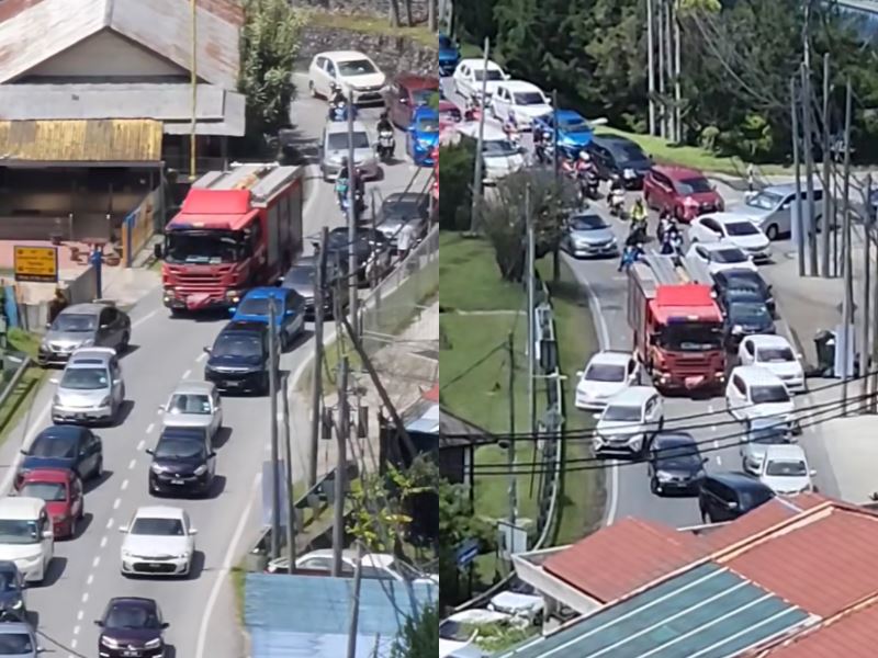 cameron highlands jam leaves bomba truck stranded during holiday weekend, sparks conversation online