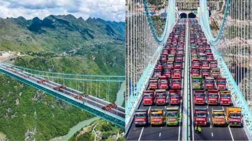 [video] 625 meter di udara, china rekod jambatan paling tinggi dunia!
