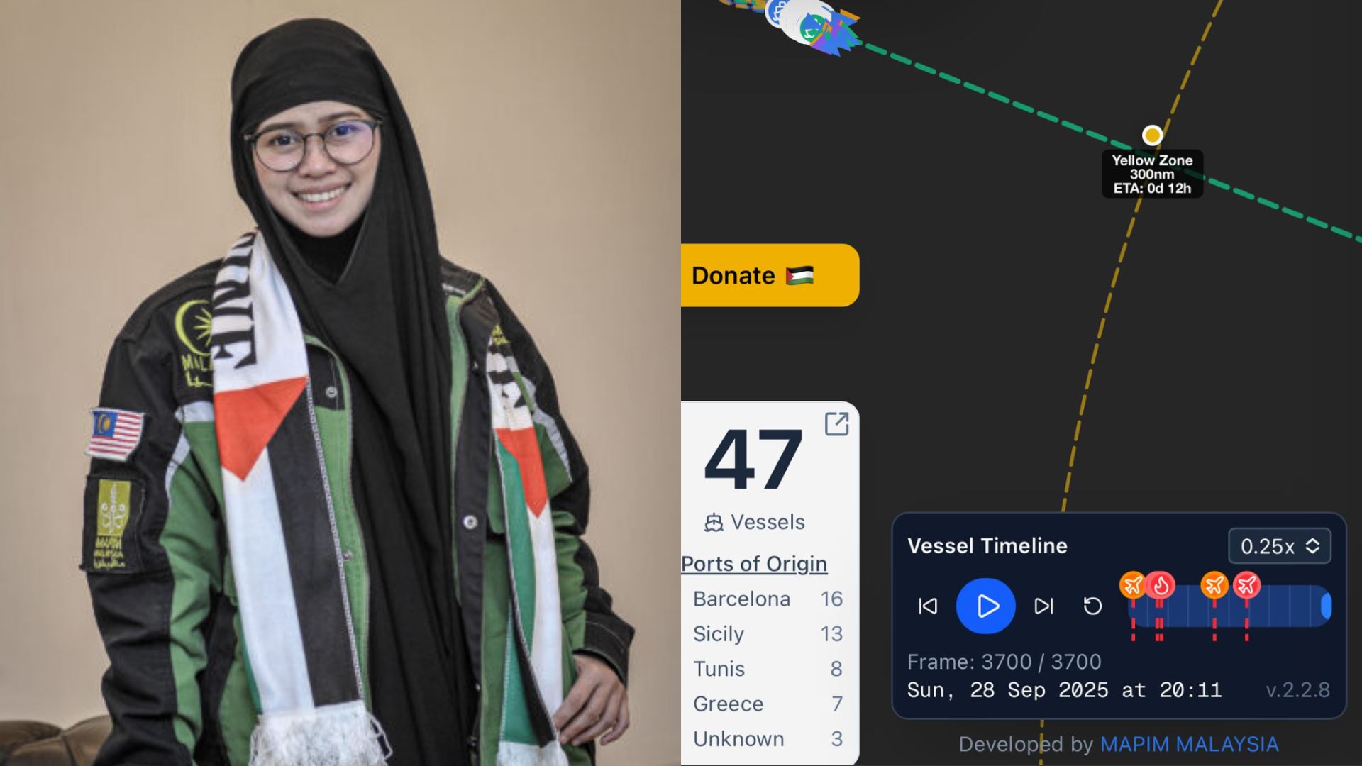heliza helmi bakal memasuki ‘yellow zone’ dalam masa 12 jam, semakin hampiri gaza