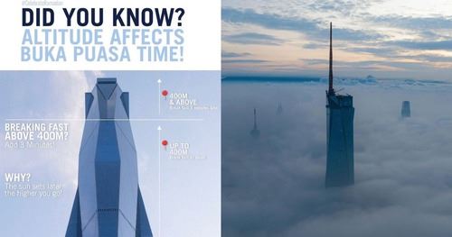 lagi tinggi, lagi lambat berbuka? ini realiti berbuka puasa di puncak bangunan tinggi!