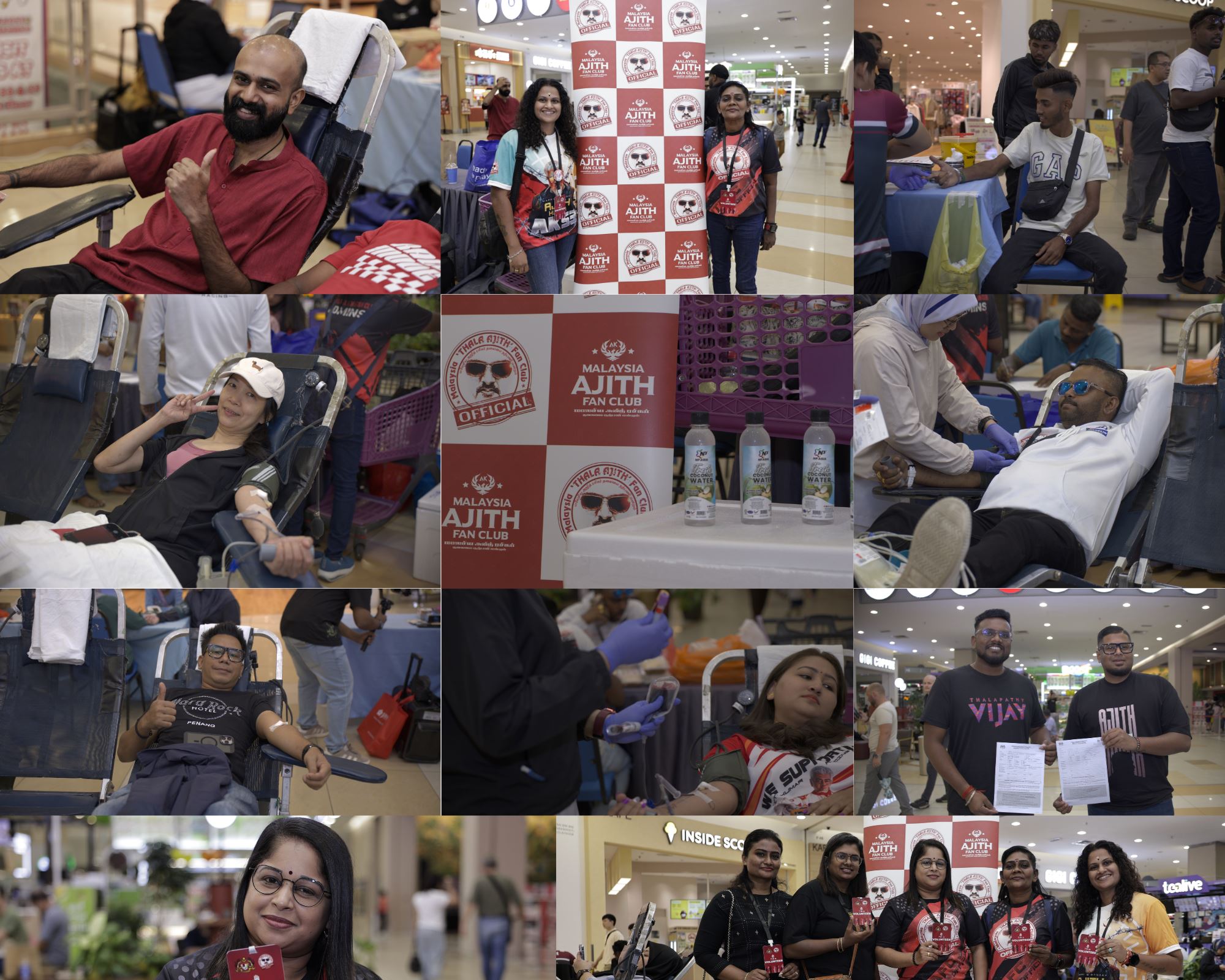 malaysia ajith fan club leads successful blood donation drive at aeon mall cheras selatan