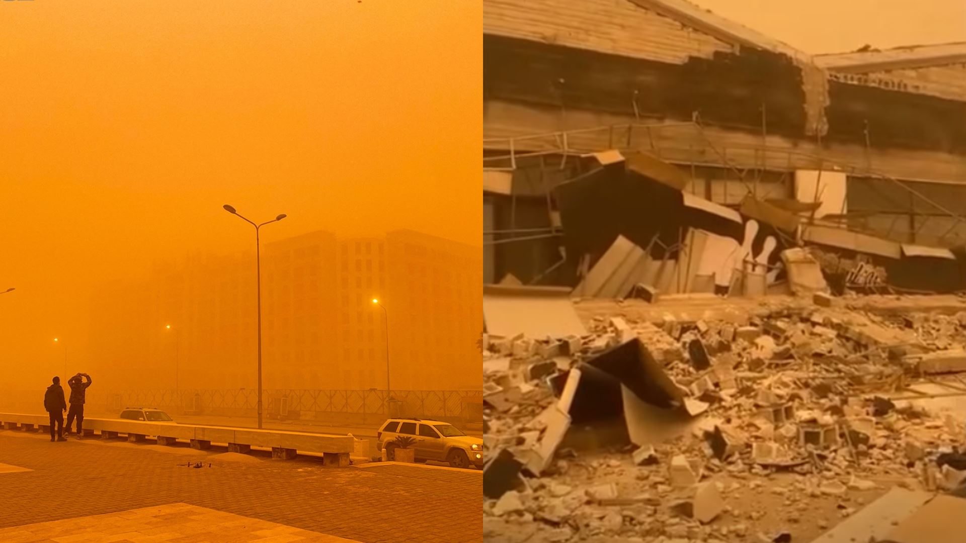 langit bertukar merah pekat, ribut pasir lumpuhkan kehidupan penduduk libya