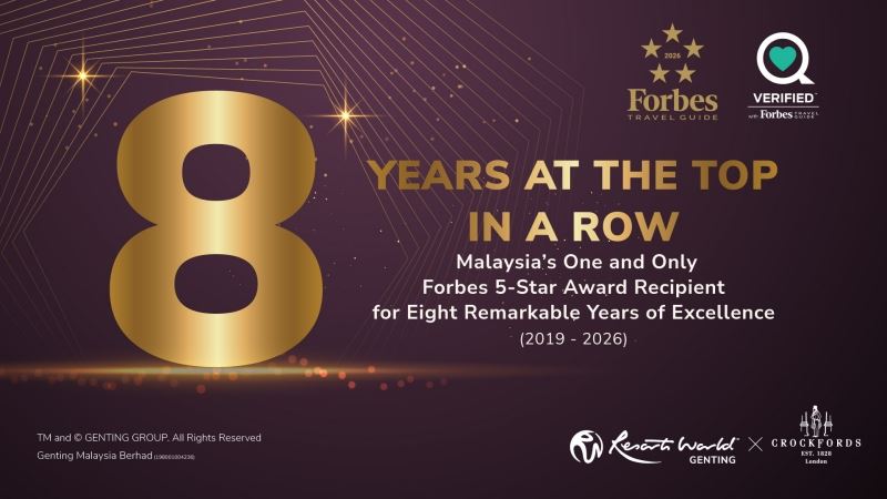 crockfords at resorts world genting scores 5‑star win… for the eighth year in a row!