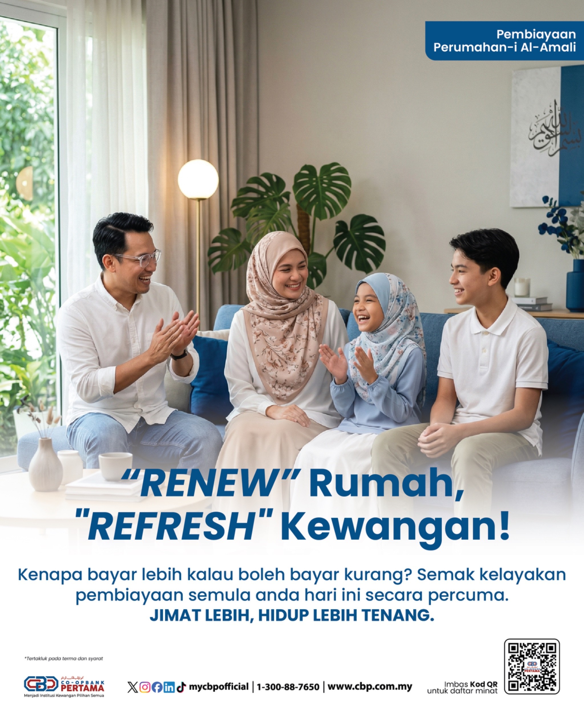 Poster of Co-opbank Pertama's home refinancing promotion