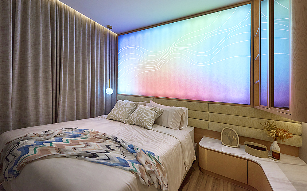 Bedroom in one of the units in M Aurora
