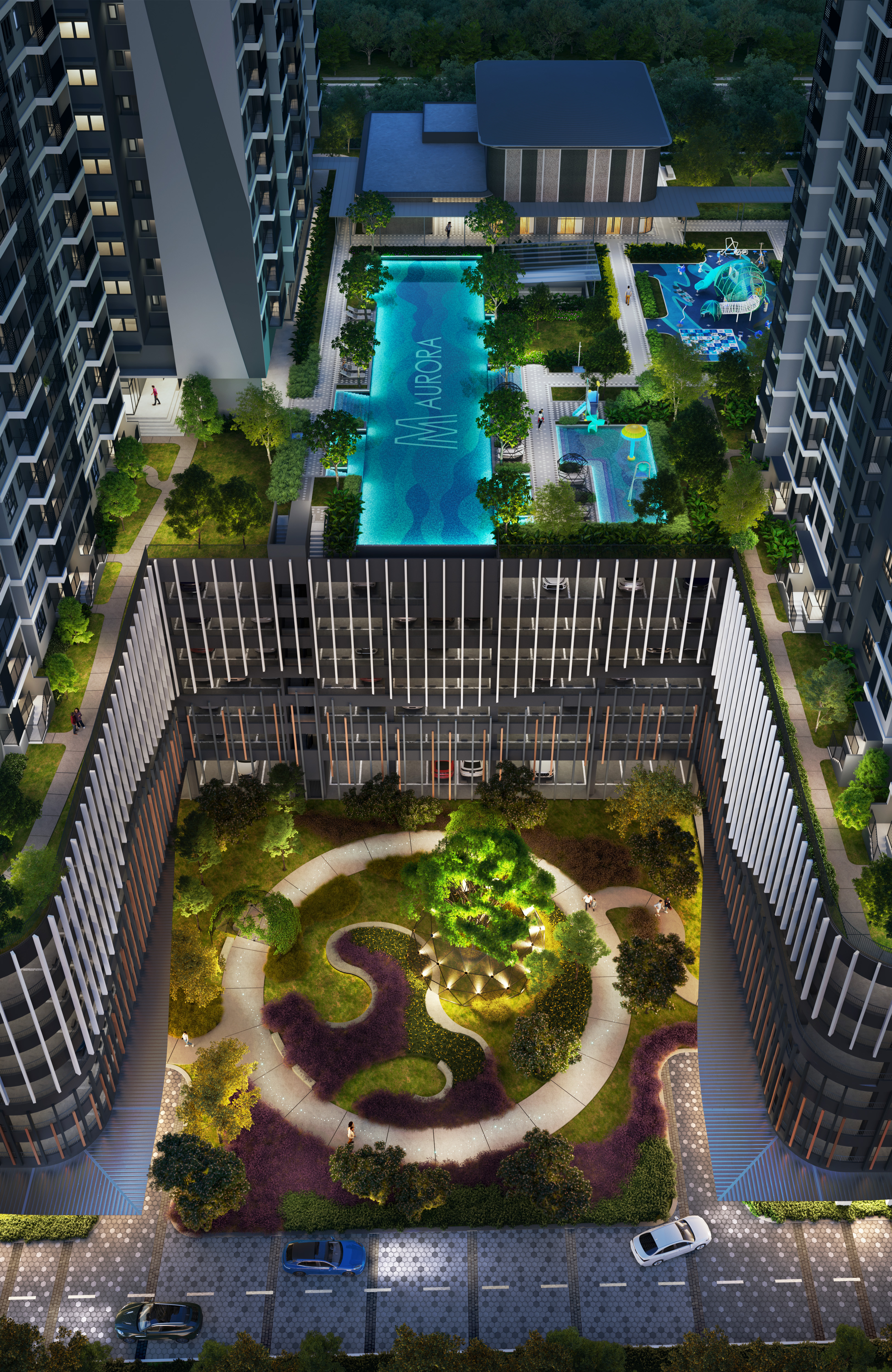 Swimming pool and garden in M Aurora