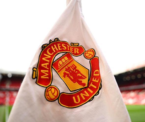 A flag featuring the Manchester United logo