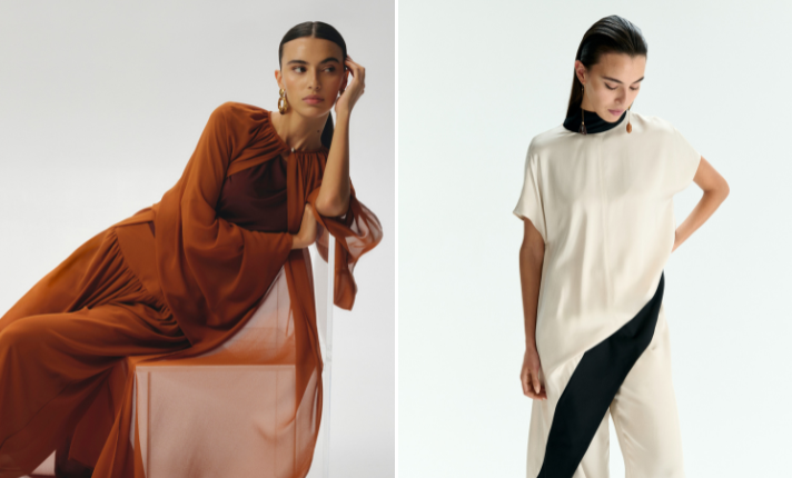 Two models posing in H&M’s new collection