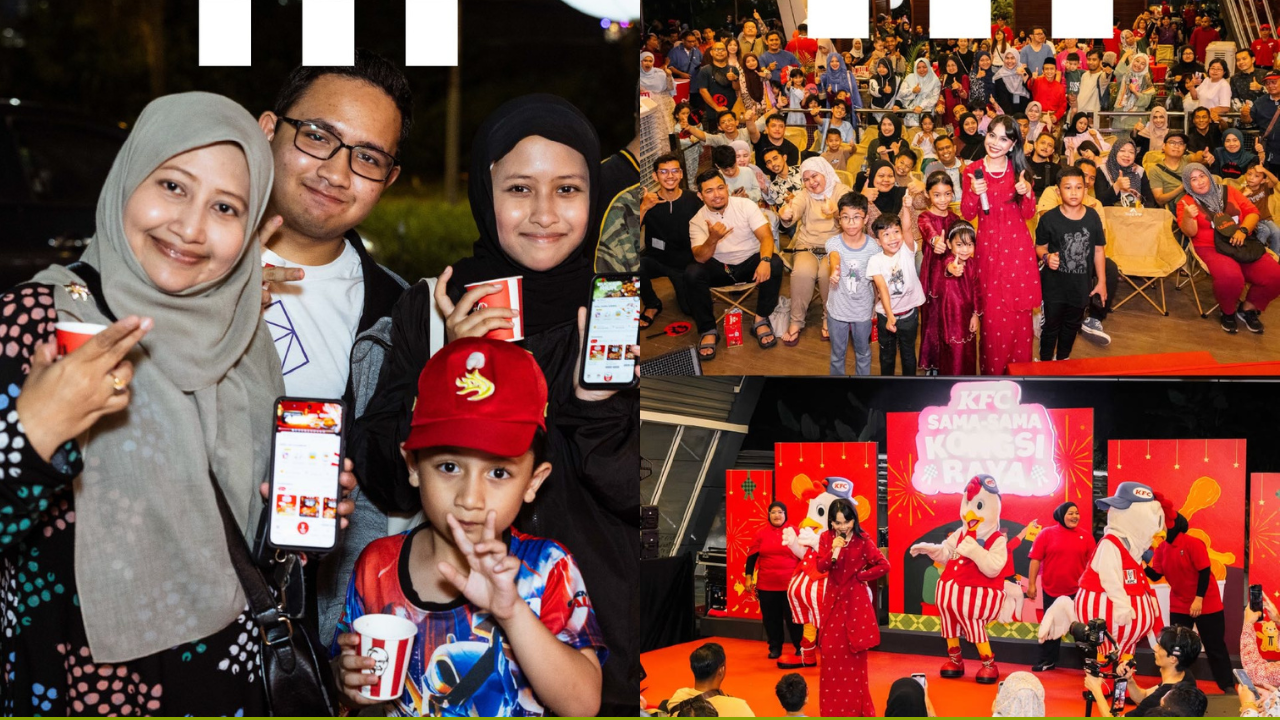 Malaysians and Wani Kayrie at the KFC Sama-Sama Kongsi Raya event