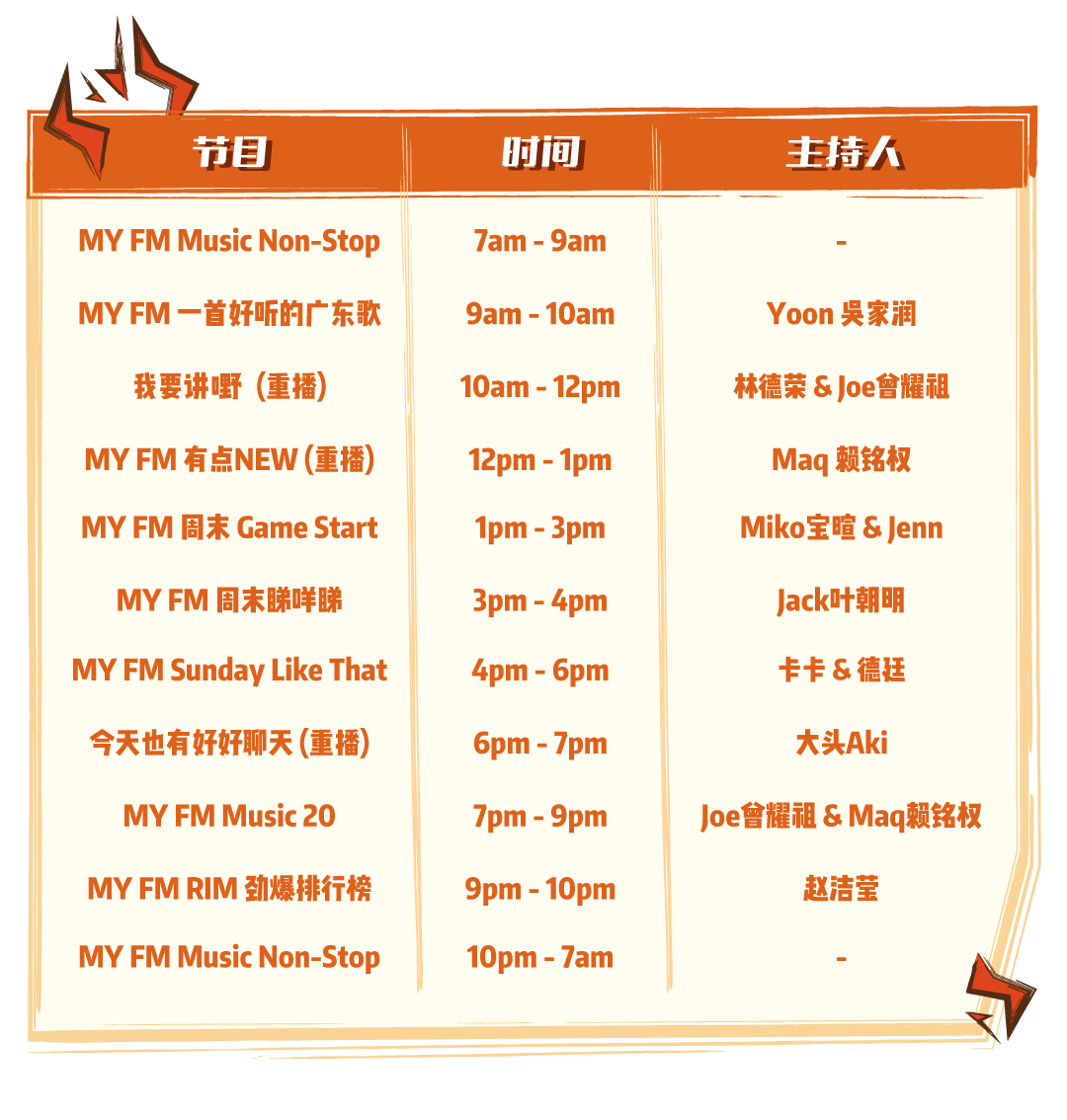 timetable-sun