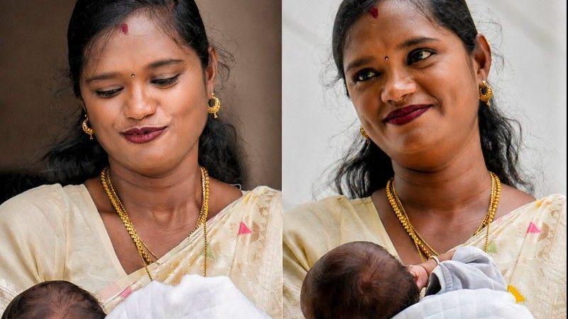 கைக்குழந்தையுடன் தவெக எம்எல்ஏ பல்லவி