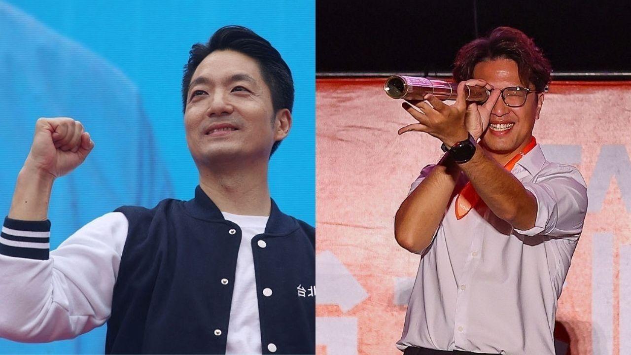 蒋万安（左）和沈伯洋（右）竞争台北市长的选战，成为本次“九合一”选举的焦点。